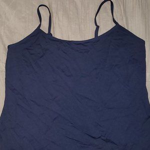 Dressbarn size 1X navy blue tank top camisole layering top